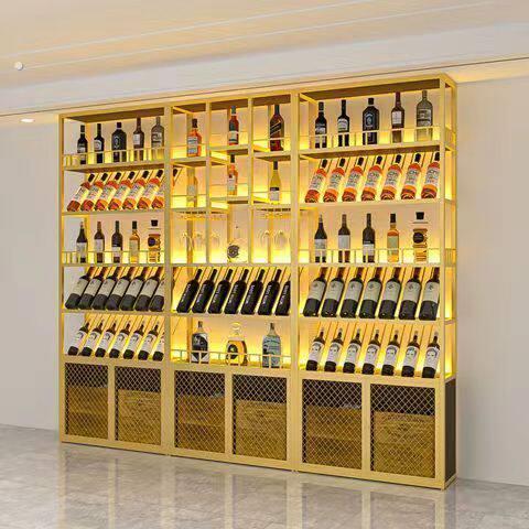 新款吧台酒柜酒吧墙上酒架壁挂式酒柜铁艺多层展示架挂墙创意酒架