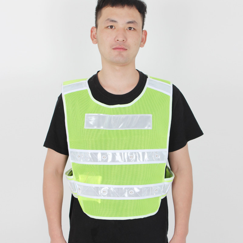 佳护 充电式LED反光衣闪灯反光背心环卫反光马甲夜间安全骑行交通