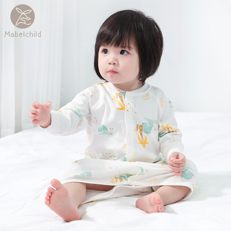 宝宝睡袍春秋冬纯棉保暖男女儿童睡裙浴袍家居服防踢睡袋婴儿睡衣