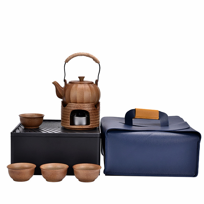围炉煮茶陶壶茶炉子复古蜡烛加热便携包式快客杯随身户外旅行茶具