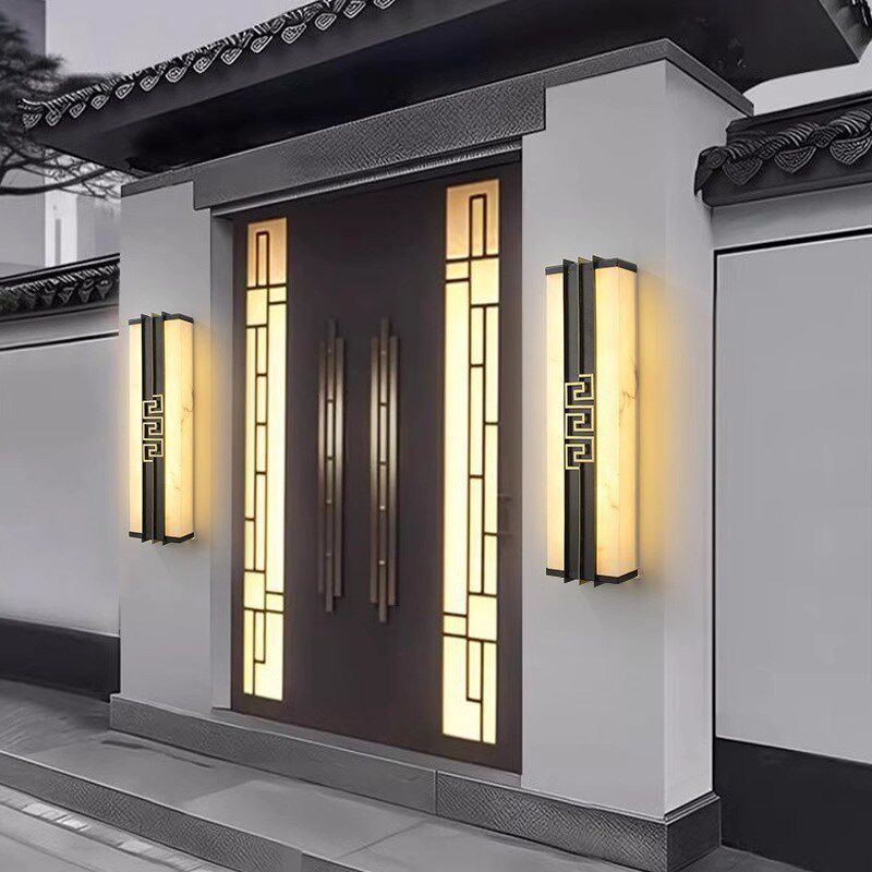 不锈钢室外壁灯新中式酒店大门外墙壁灯别墅户外柱子壁灯庭院灯具