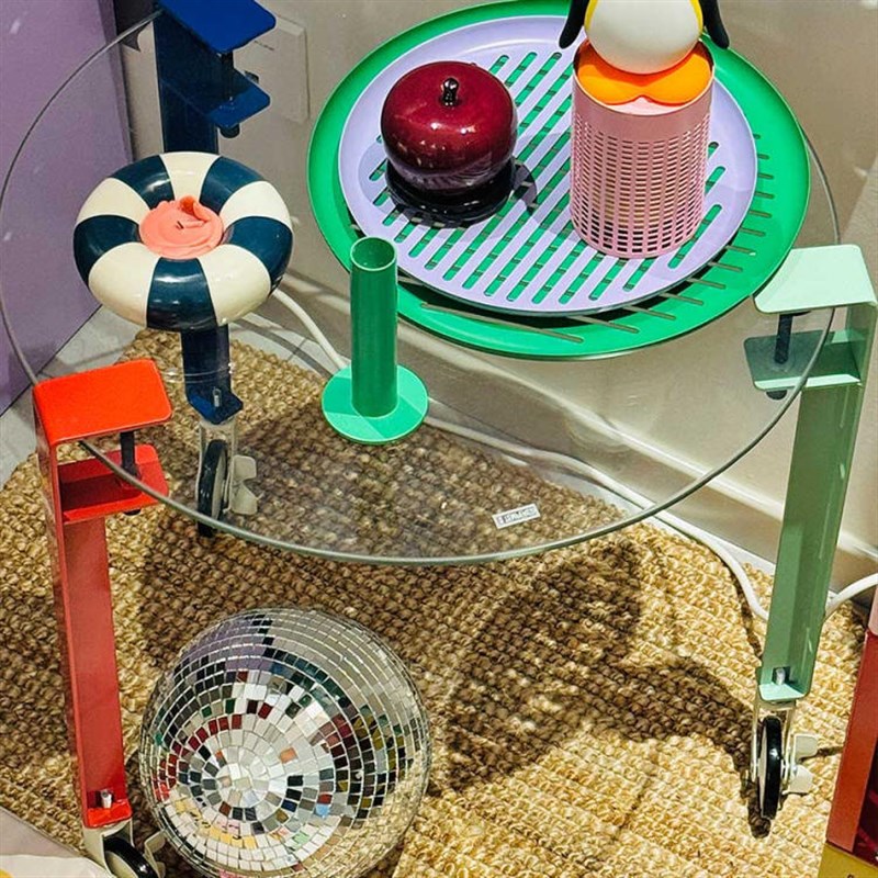 薯友桌脚支架茶几桌腿diy边几彩色免打孔免钉脚架带轮子桌面支撑
