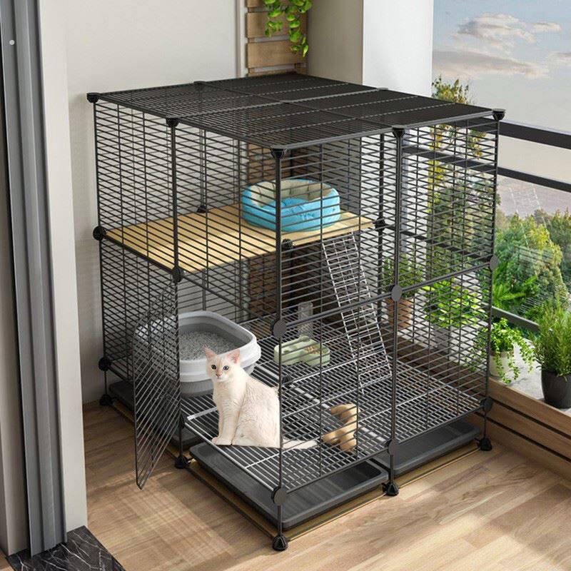 猫笼子家用结实超级大猫笼巨型猫笼家用免安装猫笼不占地方室内图片