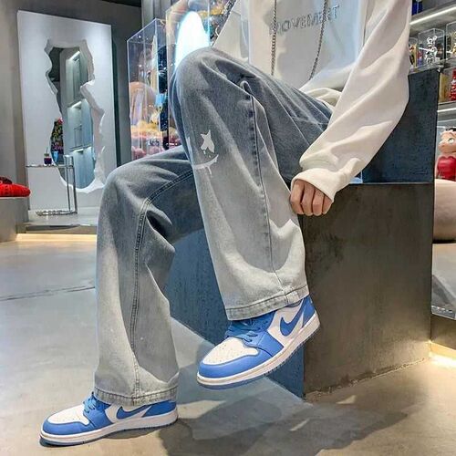 男童牛仔裤春秋款2024新款童装直筒休闲儿童长裤男孩港风百搭裤子