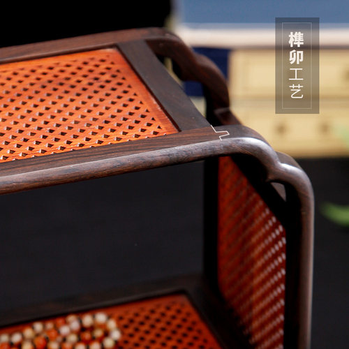 紫光檀镶红檀博古架实木中式小多宝阁工艺品茶壶茶具收纳架古董架