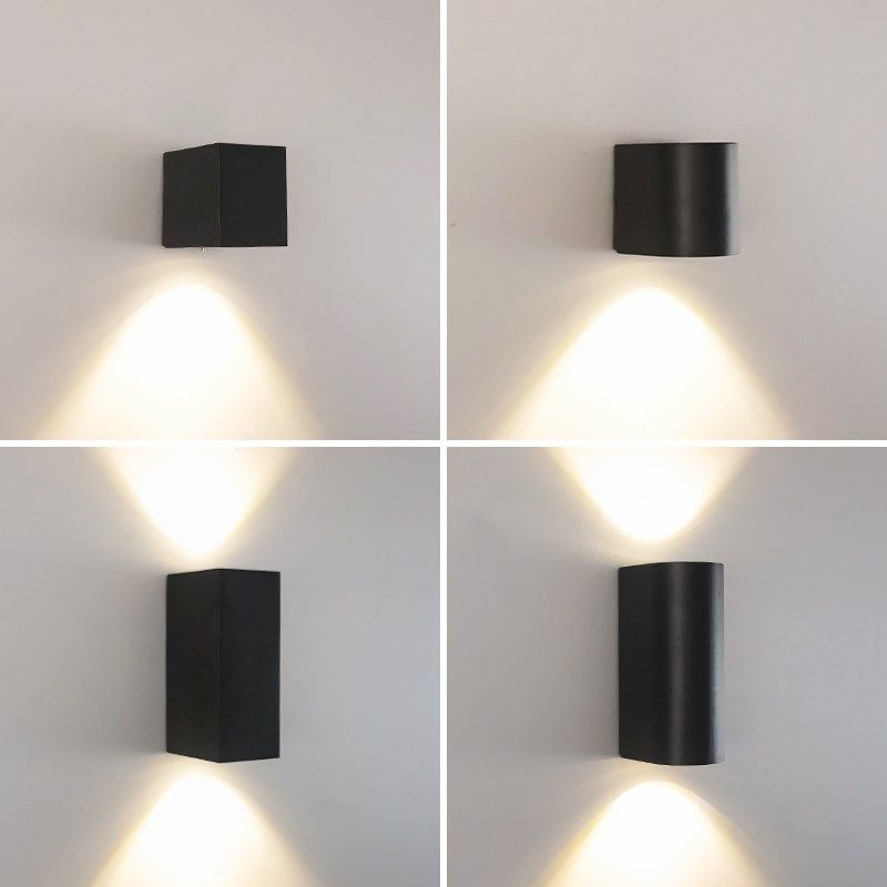 LED户外防水外墙双头壁灯室外花园别墅围墙庭院阳台洗墙单头射灯