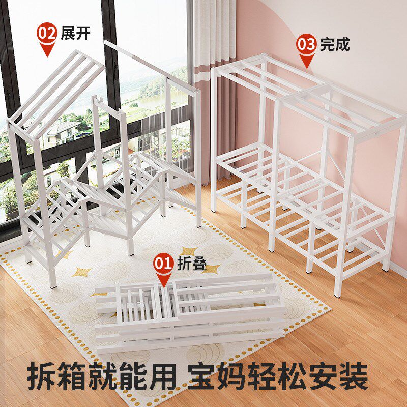 免安装儿童衣柜卧室家用女孩简易衣柜结实耐用稳固折叠加高布衣柜