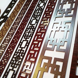 仿古吊顶装饰新中式装修线条PVC线条客厅背景墙装修花格棚顶框架