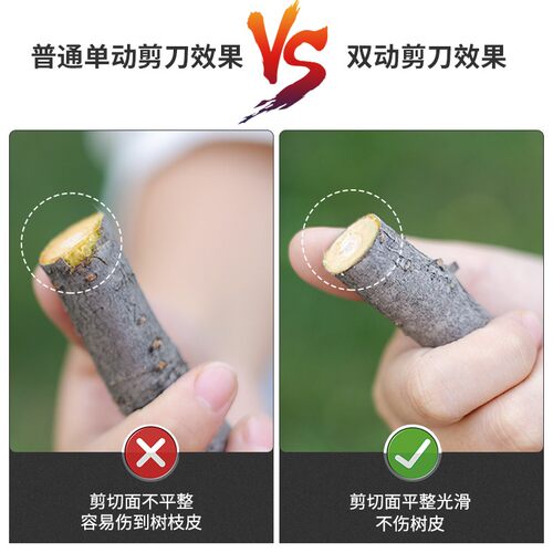 中村一郎双刀联动电动修枝剪刀果树园林充电式家用便携剪树枝剪刀