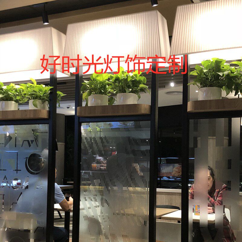 长方梯形椭圆形花架屏风吊灯罩防羊皮纸吧台布艺吊灯酒店订做灯具
