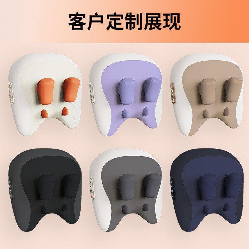 按摩枕颈椎按摩器车载充电按摩靠枕热敷两用腰部斜方肌肩颈按摩仪