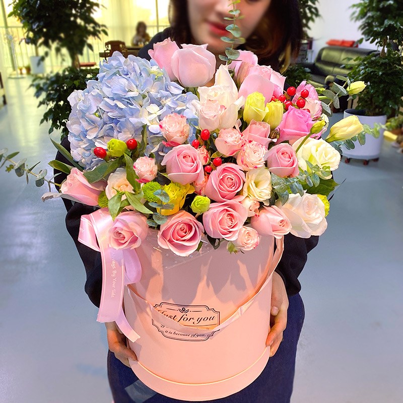 北京鲜花同城速递鲜花店配送生日玫瑰花束乔迁开业高级抱抱桶妈妈