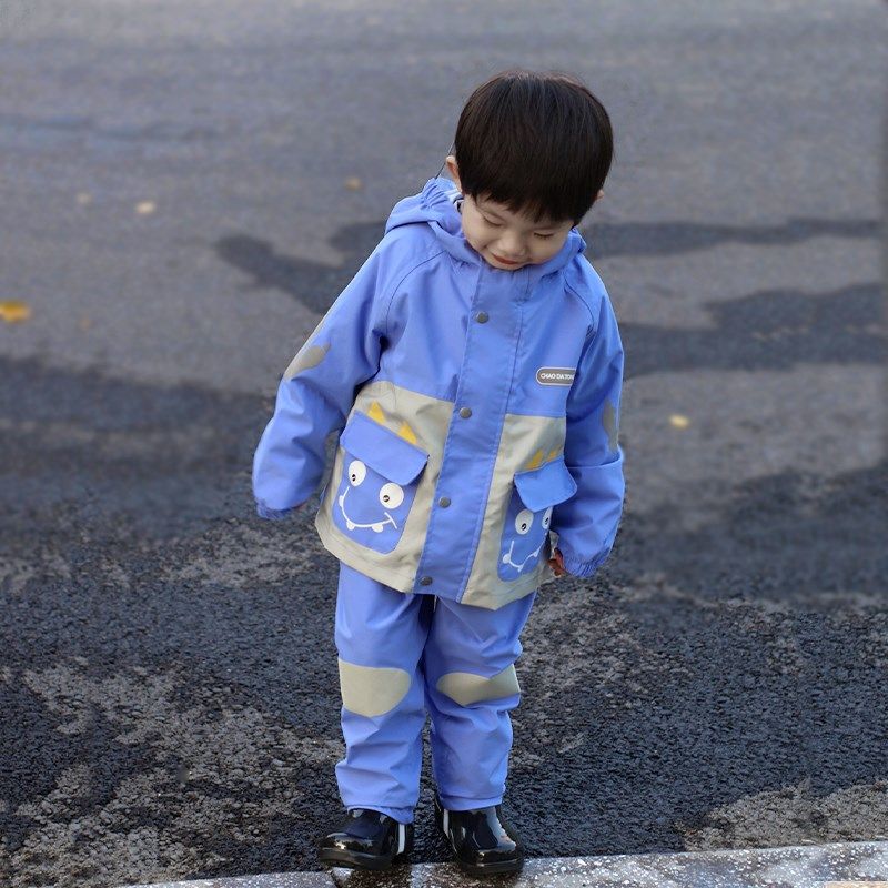 儿童雨衣分体套装防水男童2025新款女童宝宝幼儿园雨披外套+裤子