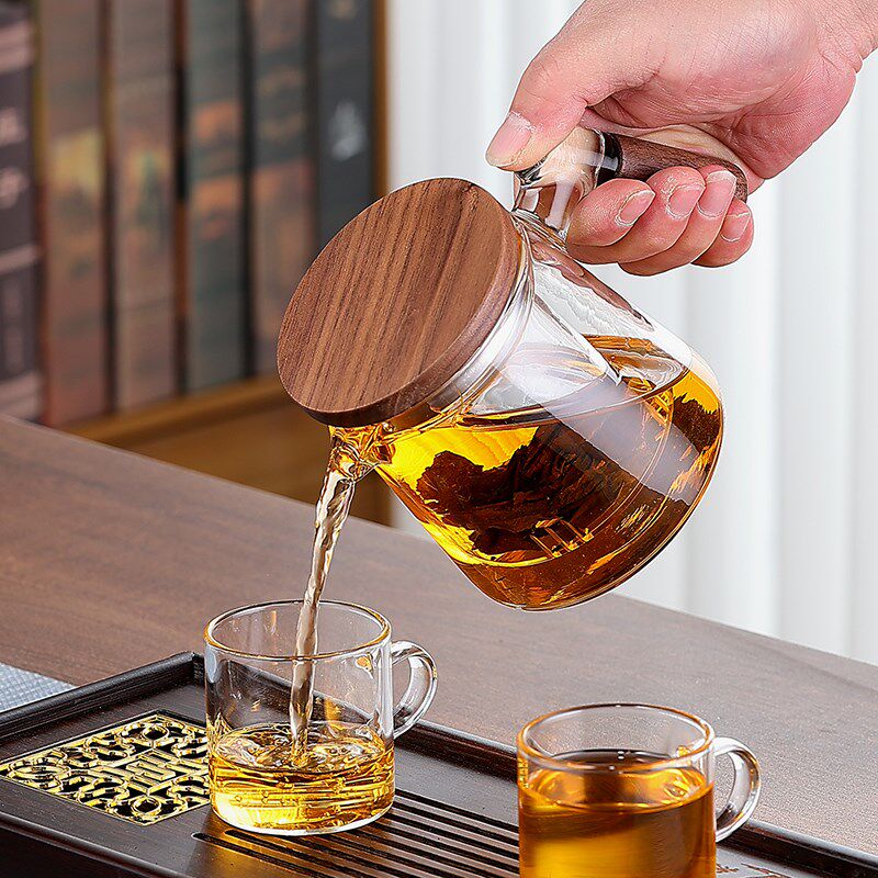 玻璃泡茶壶耐高温加厚隔热过滤红茶具家用茶水分离花茶壶煮茶套装