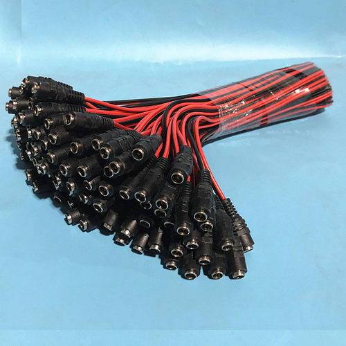 纯铜芯DC母插头红黑线监控公母接头DC线加粗12V24V集中电源插头