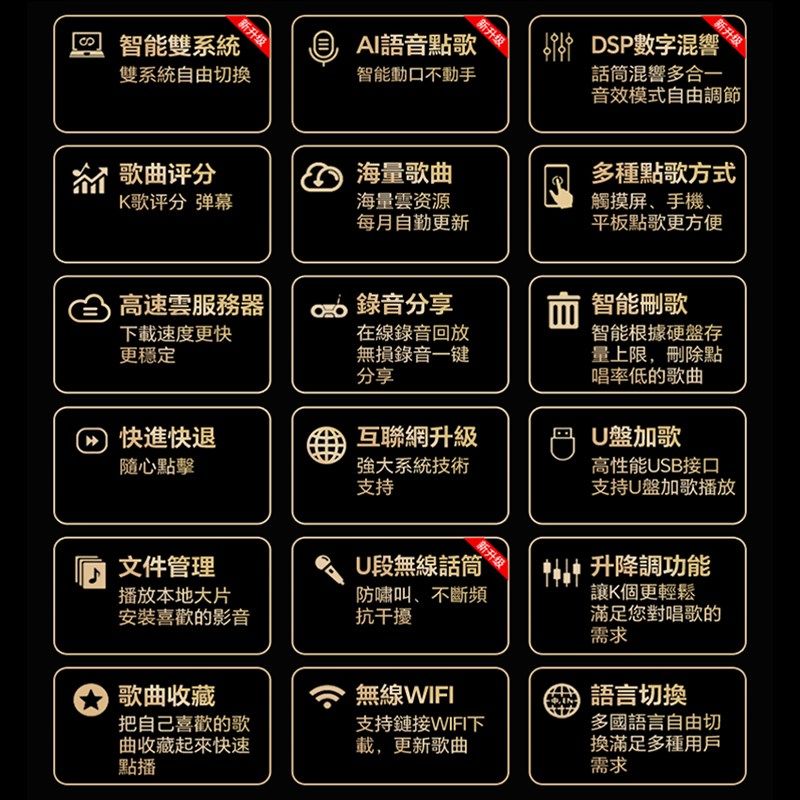 畅想国度国际版点歌机 适用港澳台家庭KTV点歌台 22寸全镜面电容