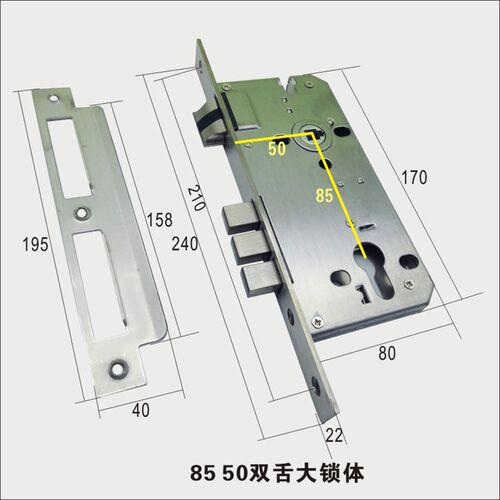 8550大锁体静音青古铜面板内门钥匙套门锁款工新中式锌合金锁通用
