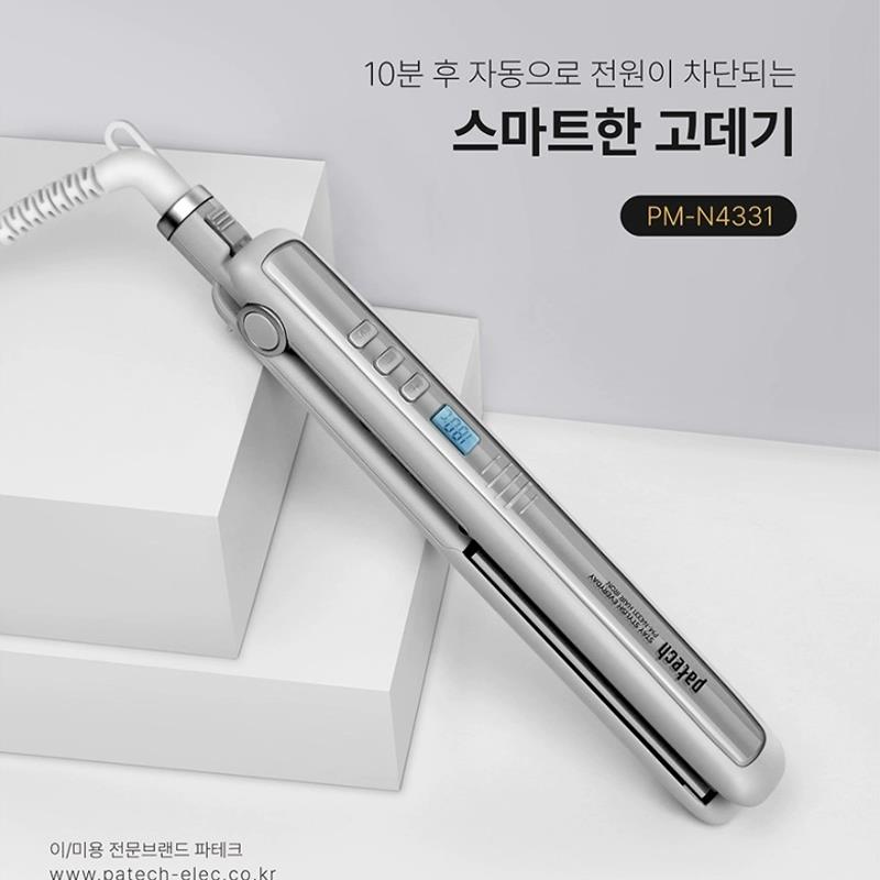 韩国直邮PATECH陶瓷直板夹电卷发棒不伤发拉直卷发两用自动断电