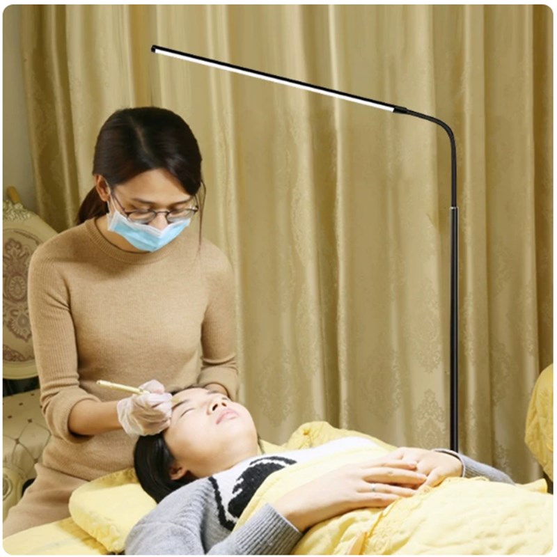 护眼LED伸缩落地灯阅读学习台灯遥控超亮调光语音美容纹眉甲补光