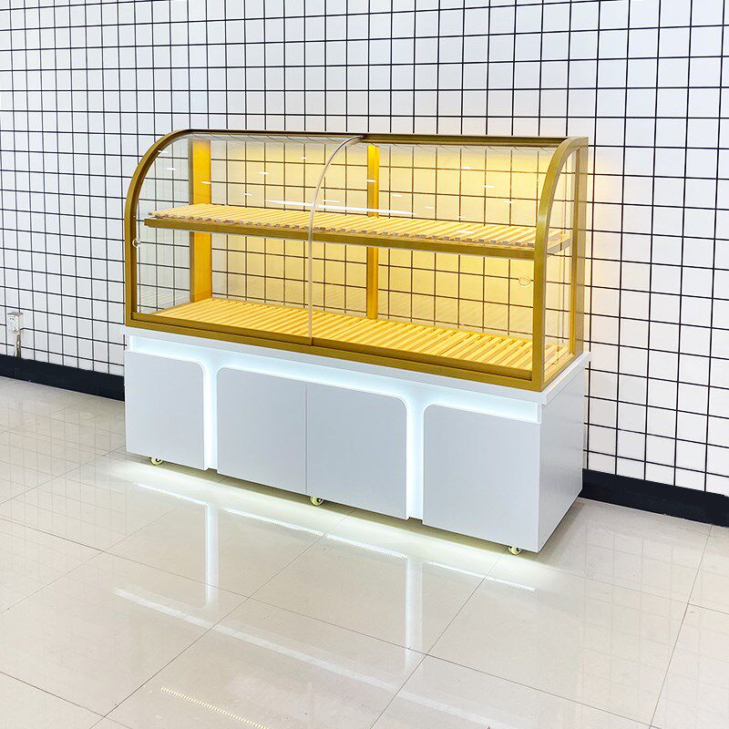 新款弧形面包柜展示柜靠墙边柜烘焙蛋糕糕点店现烤柜玻璃陈列干点