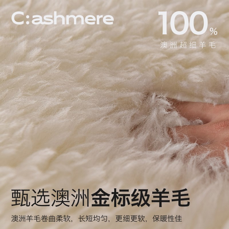 澳洲羊毛床垫冬季加厚家用软垫子保暖羊羔绒毛毯床褥子铺地垫被褥