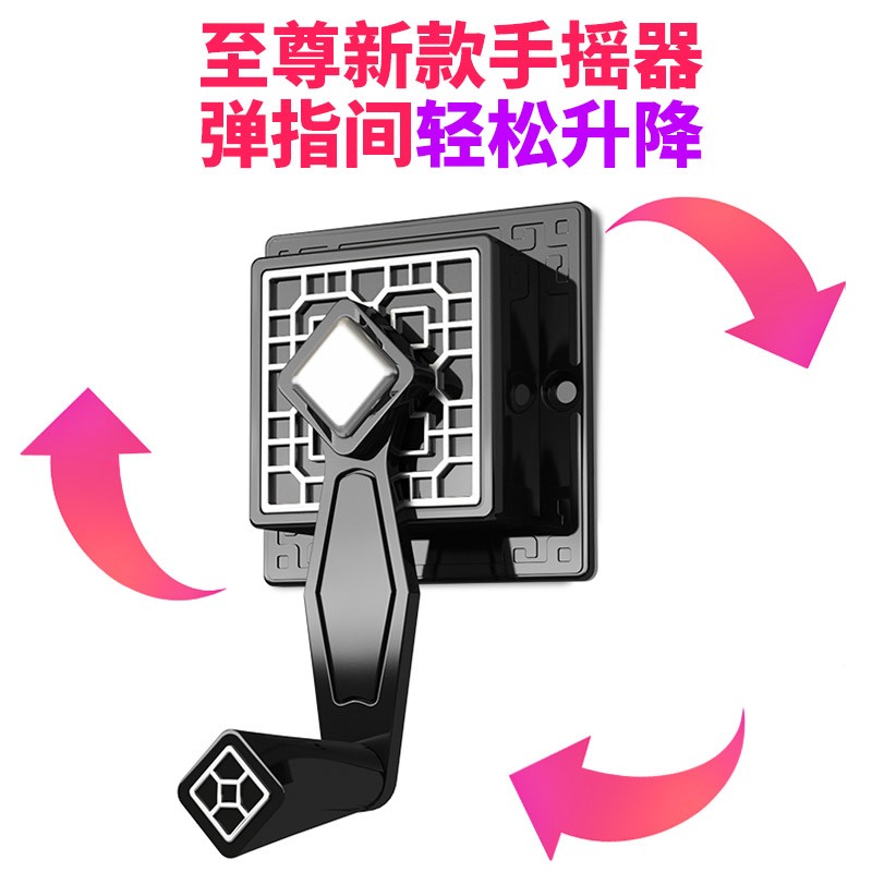 阳台手摇升降晾衣架双杆式晾衣杆室内三四杆手摇升降凉衣架晒衣架