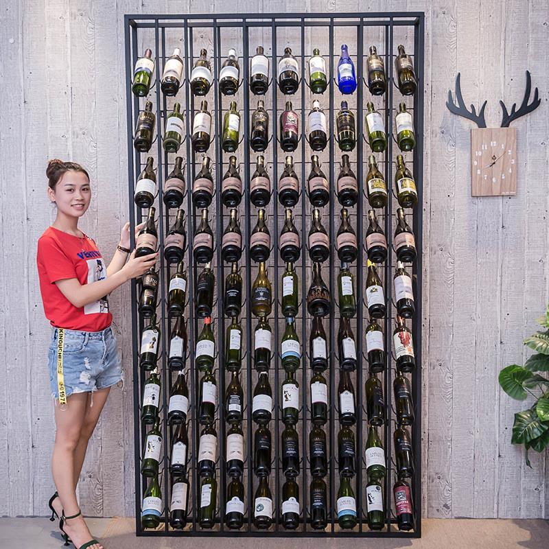 美式铁艺酒吧酒柜展示架壁挂式红酒架子家用落地葡萄酒瓶架置物架