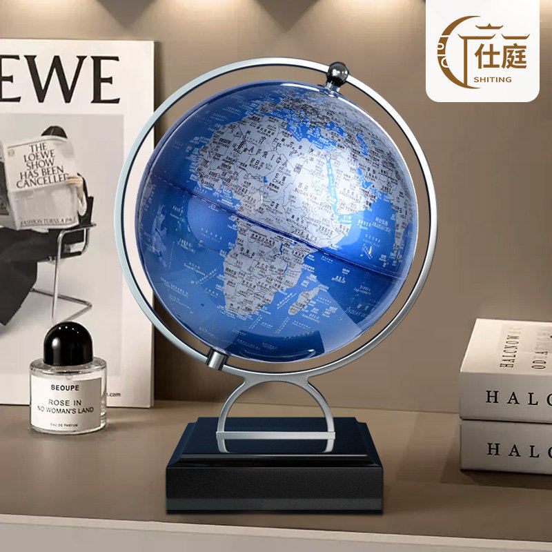 地球仪桌面摆件轻奢高档办公室客厅电视柜书架家居装饰品新年礼物