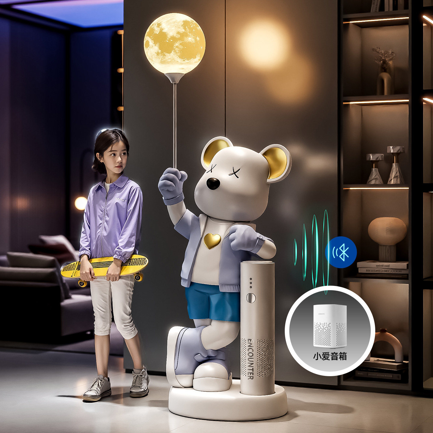 蓝牙音箱暴力熊客厅电视柜大型落地摆件艺术办公室创意装饰工艺品