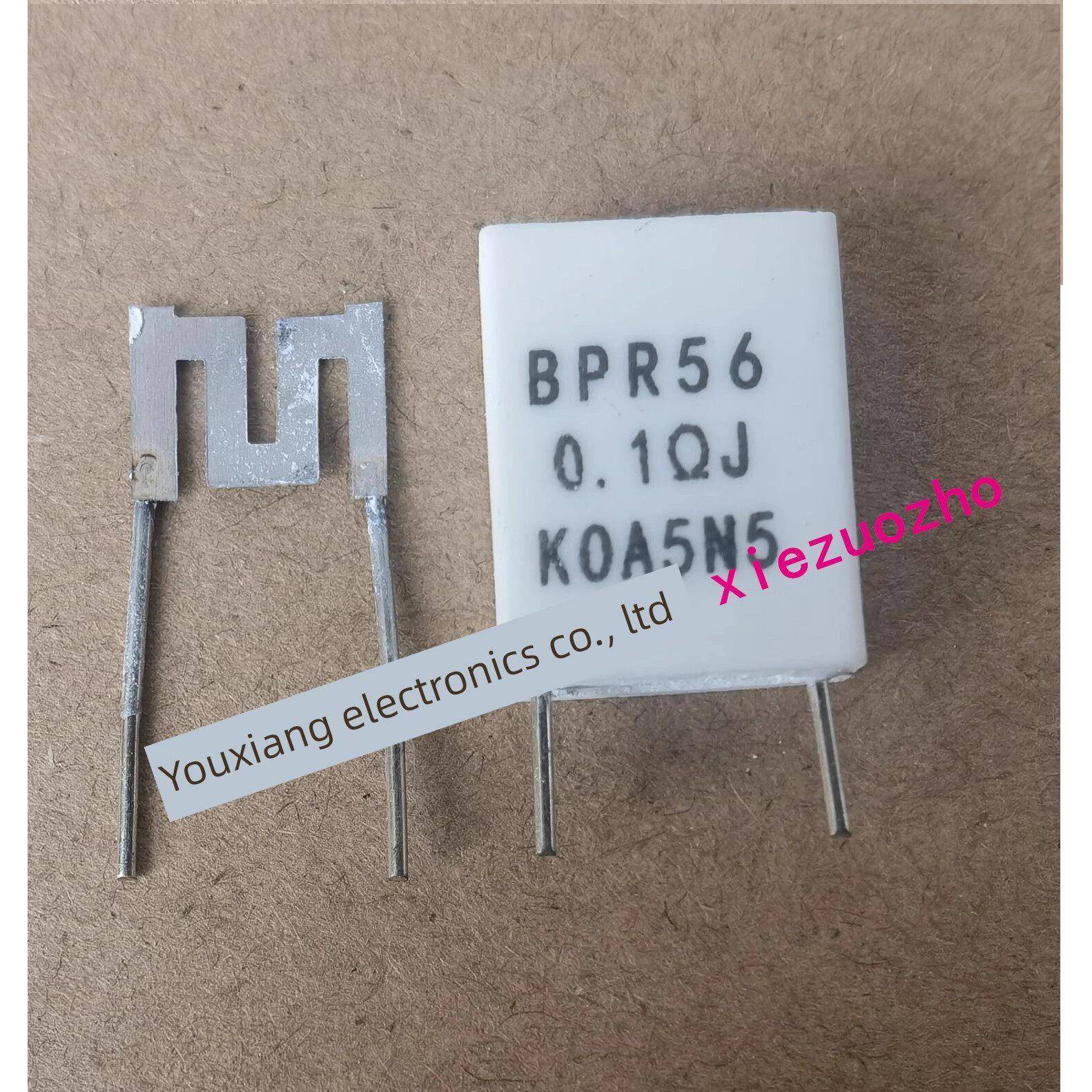 铜脚KOA无感水泥电阻5W 0.1R/0.15R/0.2R/0.22/0.33/0.5欧(100个)