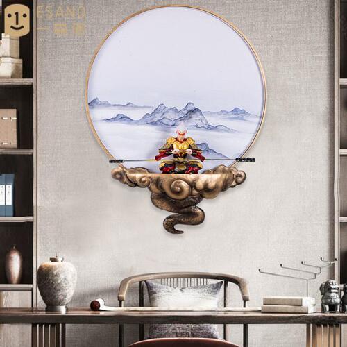 墙面装饰画挂件客厅玄关新中式墙上壁饰个性创意卧室禅意挂画书房