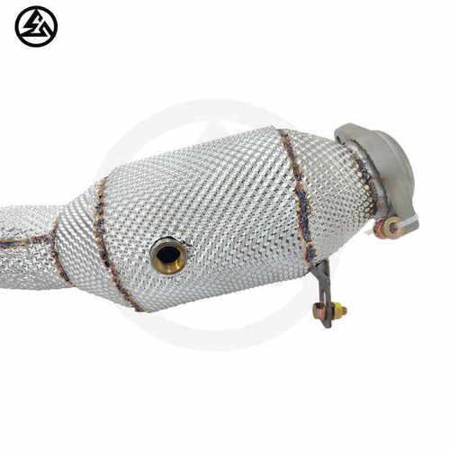 适用奔驰C180C200C250C260W2041.8带隔热罩头段不锈钢排气管