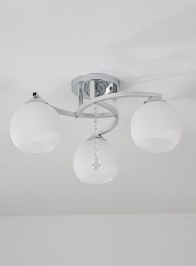 简约现代水晶LED客厅吊灯 温馨三头创意婚房家用卧室餐厅吸顶灯具