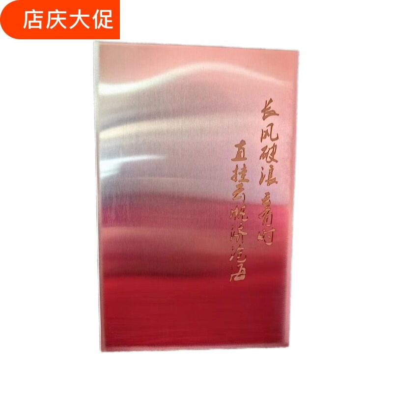 新款长方形手工不锈钢存钱罐只存不取大容量超大号创意经典诗句