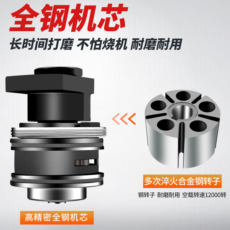5寸气动打磨机汽车干磨机3 4寸打蜡机磨光机抛光机风动吸尘干磨头