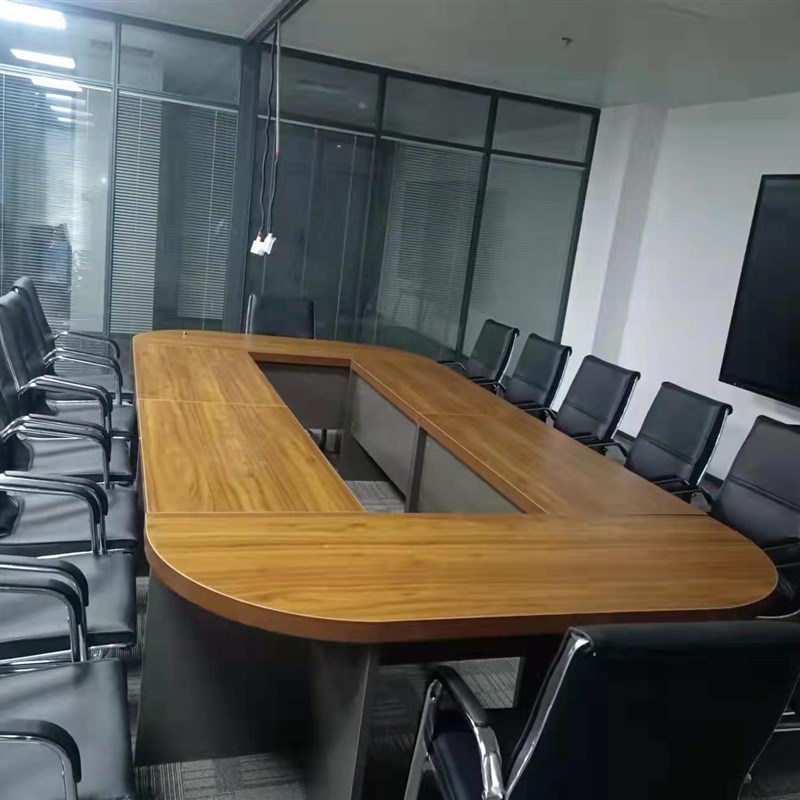 创意拼接椭圆会议桌自由组合加厚U型会议桌大型开会培训长条桌椅