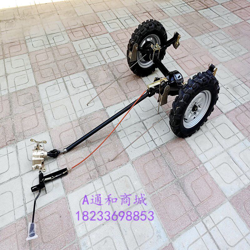 摩托车改装三轮摩托拉货运输后桥带高低速带倒档板簧越野轮胎轴传