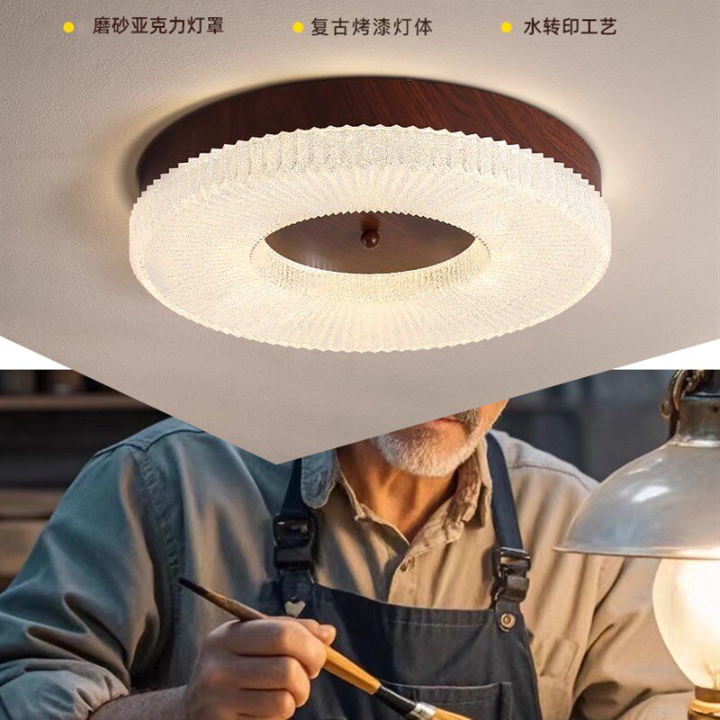 阳台灯2025新古董风格入门级吸顶灯走廊通道户外房屋大门照明