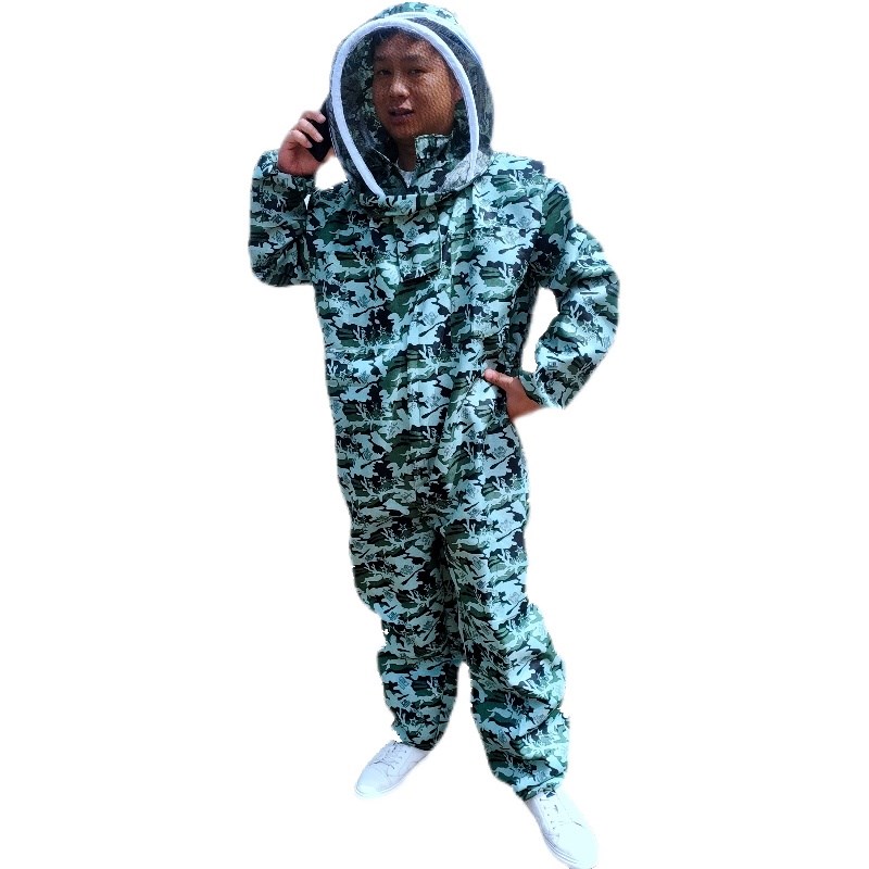 防蜂衣加厚透气全套连体防蜂服蜂衣蜂帽防护服蜜蜂专用养蜂服工具