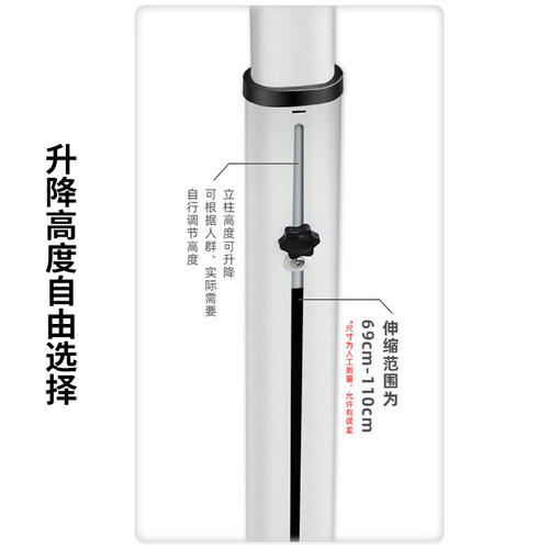 人脸识别门禁升降立柱人行通道落地立式支架通道门可伸缩测温立杆
