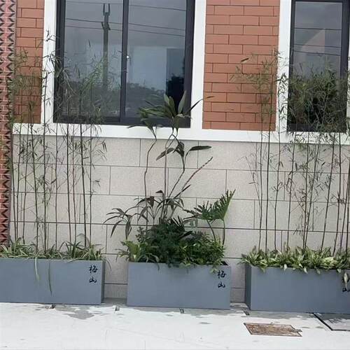 长方形镁泥花箱水泥户外阳台庭院连廊种植花盆景盆种菜花槽水泥
