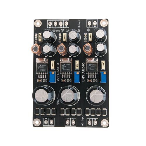 3路直流线性正负稳压电源成品板LT1963A OP+MOS高速低噪 HiFI DIY