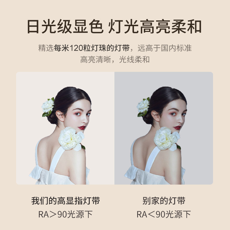 智能感应带灯穿衣镜拱门形家用轻奢卧室落地全身镜子服装店试衣镜