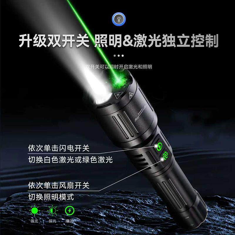 二合一雷射笔筒强光变焦可充电超亮户外镭射激光远射绿光指示笔