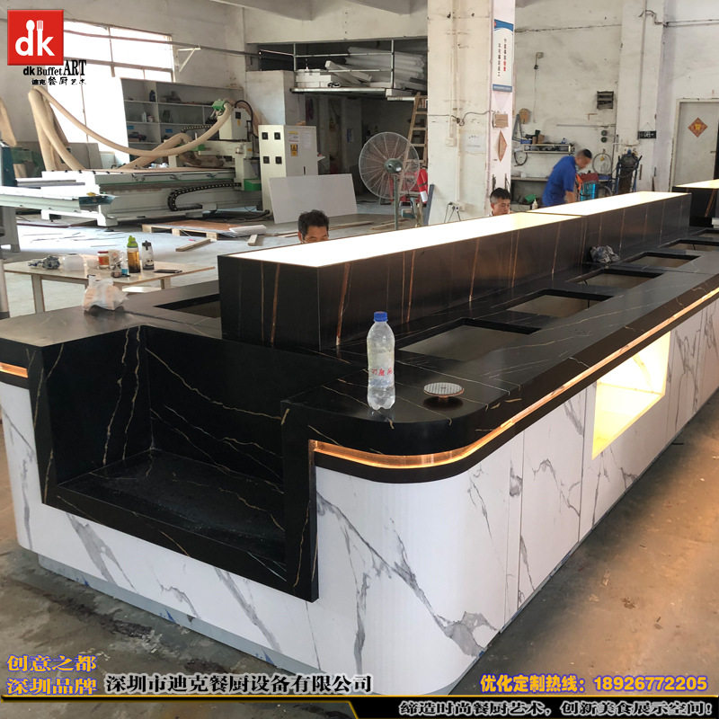 临沂市酒店餐厅自助餐台 dk组合布菲台设计制作 buffet布菲台图片