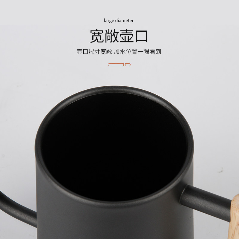 不锈钢木柄长嘴淋花壶室内盆栽多肉养殖园艺浇花水壶插花养花工具