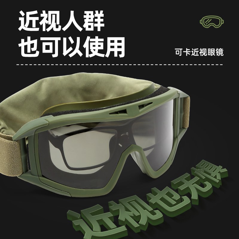战术护目镜护目镜军迷抗冲击单兵防雾防风沙骑行太阳眼镜护目镜