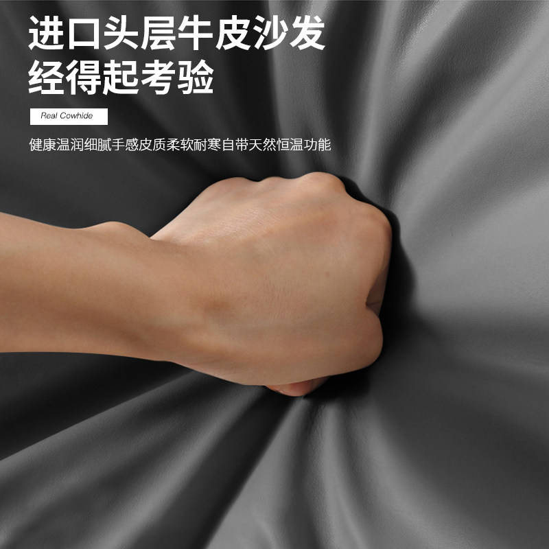 办公沙发现代简约商务会客洽谈接待室无扶手沙发真皮茶几组合套装