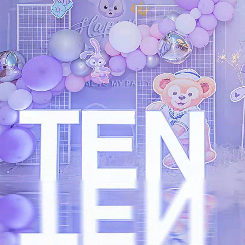 ONE求婚英文TEN生日Led大数字1038520字母灯灯箱LOVE表白BABY站立
