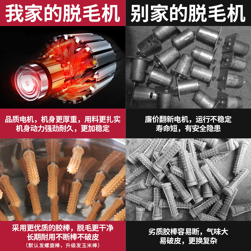 【包邮】脱毛机鸡鸭鹅全自动商用家用家禽不锈钢拔毛打毛机器鸡鸭